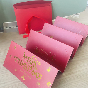 Eleganti porta biglietti di auguri natalizi con buste in rilievo timbro in oro cartoncino per Money Cards e regali in contanti - Product Image 5