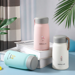 กระติกน้ำเก็บอุณหภูมิ Simple Life สีชมพู 500 มล. พร้อมฝาปิด สำหรับนักเรียนและเด็ก - Product Image 3