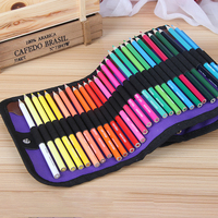 Trousse à crayons enroulable 36 50 72 couleurs vente en gros kit de crayons de couleur pour artiste professionnel dessin