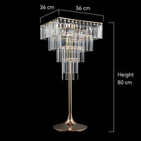 Centre de table en acrylique transparent moderne avec lumières et télécommande | Élégant support de fleurs de mariage et décor de scène