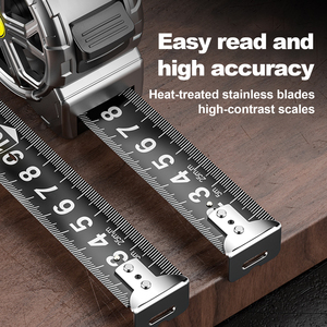 ตลับเมตรกันน้ำขนาด 25 ฟุต พร้อมสเกลแบบอิมพีเรียลสลักด้วยเลเซอร์ ทนทานต่อการสึกหรอ สำหรับงานช่างไม้และก่อสร้างในสหรัฐอเมริกา - Product Image 3