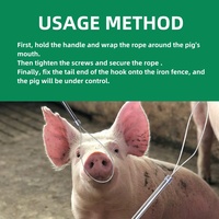 Nouveau support réglable en acier inoxydable pour le contrôle des animaux avec crochet et attrape-anneaux pour équipement avicole