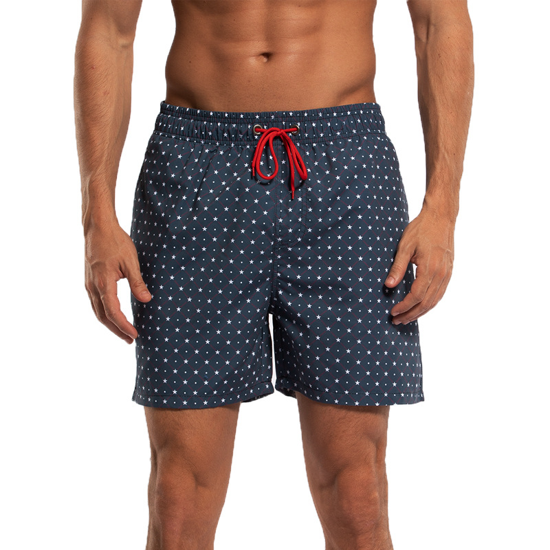 Navy Stars Print