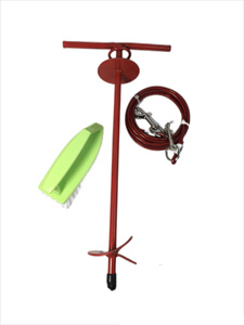 Corde de Traction en fil d'acier de haute qualité crochet à Double tête assorti clou de sol en spirale pour animaux de compagnie pour Pile de chien transporteurs de voyage fixes - Product Image 2