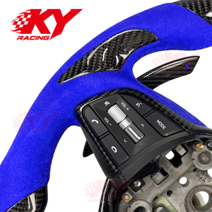 Volant de course personnalisé en fibre de carbone pour Genesis G70 GV70 G80 GV80 G90, accessoires intérieurs de voiture - Product Image 2