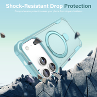 Funda Magnética para iPhone 17 Pro Max con Soporte, Protección de Grado Militar, Funda Resistente para iPhone 17e, 16e, Air 16 Plus