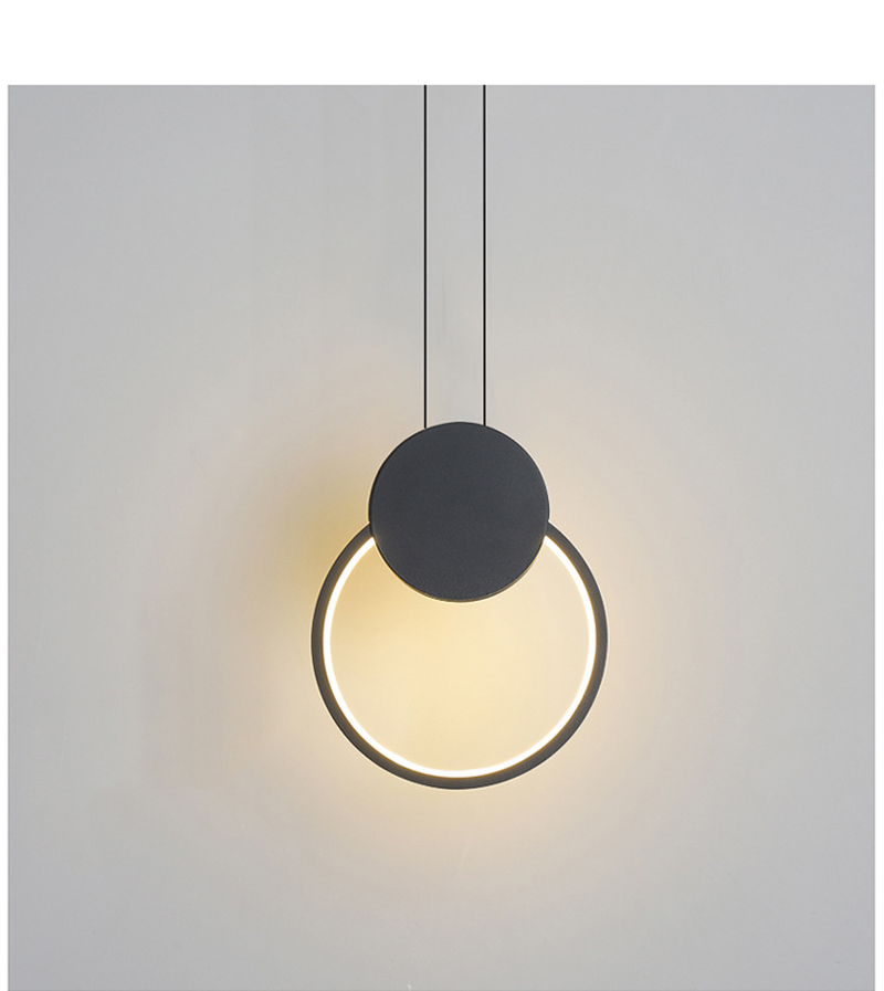 LED Pendant Light Nordic Modern Metal Simple Geometry Decoration For Living Room Bedroom Home Hanging Lamp Lighting