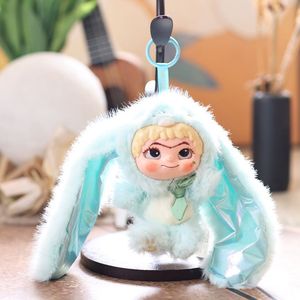 Lindo colgante de gabinete de bebé con cara de vinilo de 15cm, muñeco de juguete de peluche Súper suave, relleno de algodón PP para llavero de cumpleaños, accesorio de bolsa Wakuku - Product Image 5