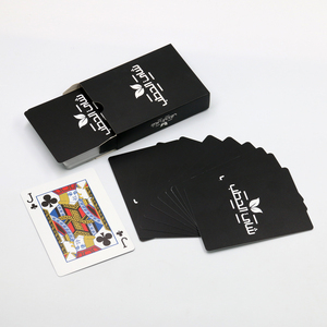 High Quality Custom Printed Arabic Text Poker Cards Black Plastic <b>Paper</b> Classic Casino Playing Cards - Product Image 2