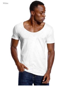T-shirt pour homme tendance, <span class=keywords><strong>col</strong></span> en <span class=keywords><strong>V</strong></span> <span class=keywords><strong>profond</strong></span>, t-shirt pour homme, décolleté bas, sous-<span class=keywords><strong>v</strong></span>êtement ajusté, manches courtes - Product Image 2