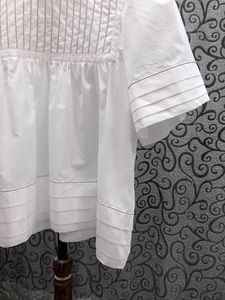 100% Baumwollblusen Hemd 2026 Frühling Sommer Designer Mode Damen Perlen-Deko Kurzarm Weiß Schwarz Rosa Lässiges Vintage-Oberteil - Product Image 6