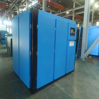 Compresseur d'air à vis statique lubrifié à deux étages 220 CV 160 kW silencieux basse pression refroidi par air alimenté en courant alternatif