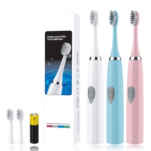 Brosse à dents électrique intelligente à vibration sonique personnalisée pour adultes, marque privée, antibactérienne, poils souples, usage hôtelier, LED, IPX7, pliable - Product Image 1
