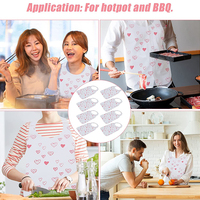 Tablier non tissé jetable de logo personnalisé pour le homard BBQ de fruits de mer