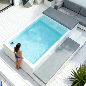 Kit de decoración para piscina de patio trasero, sofá para adultos, piscina de fibra de vidrio para agua fría y caliente, spa exterior. - Product Image 1
