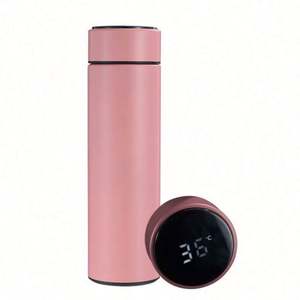 Custom 500ml Double Wall Vacuum Insulation Stainless Steel Smart <b>Water</b> <b>Bottle</b> LED Digital Temperature Display Customizable - Product Image 2
