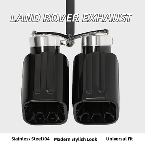 Puntas de escape para coche SYPES Fashion, para <span class=keywords><strong>Land</strong></span> <span class=keywords><strong>Rover</strong></span> <span class=keywords><strong>Defender</strong></span> L663 Diesel, universales, cuadradas, de acero inoxidable 304, <span class=keywords><strong>1</strong></span>,5 mm de grosor - Product Image 2