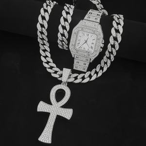 Reloj Unisex de Estilo Europeo Americano, Caja de Aleación, Esfera de Cristal, Movimiento de Cuarzo, Correa de Acero Inoxidable, Diseño Hip-Hop - Product Image 4