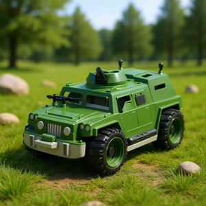 Jouet de véhicule blindé militaire pour enfants, voiture d'action camouflage en plastique, jouet de jeu de rôle - Product Image 2