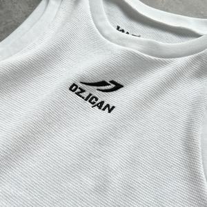 Custom Logo Streetwear White Waffle Sleeveless Sport T-shirt Muscle Fitness Tight <b>Men's</b> Vests Gym Fitness Ribbed <b>Tank</b> <b>Top</b> <b>Men</b> - Product Image 3