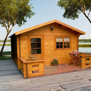 28 ㎡   Casa de Madera Prefabricada, <span class=keywords><strong>Cabaña</strong></span> de Madera para Resort, Playa o <span class=keywords><strong>Lago</strong></span>, <span class=keywords><strong>Cabaña</strong></span> Pequeña, <span class=keywords><strong>Cabaña</strong></span> de Troncos de Madera para Vivir - Product Image 1