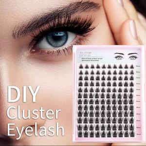 Cils en faux vison faits à la main sans poids, vente en gros, pré-mappés, coupés, cils en grappes DIY, cils vaporeux, fournisseur de cils à marque privée - Product Image 5