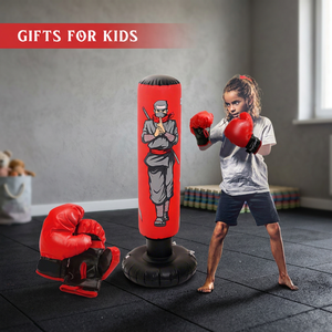 Kit de Boxeo para Niños BURAQ MMA SPORTS, Guantes de Entrenamiento y Saco de Boxeo Pesado, Material de PU Ecológico para Principiantes - Product Image 2