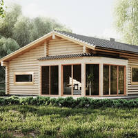 Kit cabane en bois rond casas de jardin pré fabricadas maisons économiques maison modulaire moderne à ossature en bois