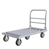 Chariot de manutention robuste à plateforme carrée pour entrepôt et logistique