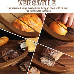 Cuchillo de Madera Dentado Personalizado para Cortar Pan, Cuchillo de Arco para Bagels Caseros, Herramienta de Cocina para Masa Madre - Product Image 4