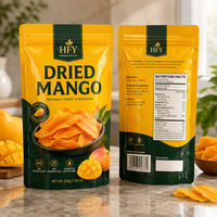 Op maat gedrukte, voedselveilige verpakking voor gedroogd fruit, staande pouch met venster en hersluitbare ritssluiting, snack-opbergzak