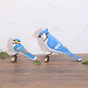 Modelo decorativo <span class=keywords><strong>de</strong></span> pájaros <span class=keywords><strong>tallados</strong></span> <span class=keywords><strong>a</strong></span> <span class=keywords><strong>mano</strong></span>, decoración <span class=keywords><strong>de</strong></span> granja <span class=keywords><strong>de</strong></span> pájaros <span class=keywords><strong>de</strong></span> <span class=keywords><strong>madera</strong></span> - Product Image 3