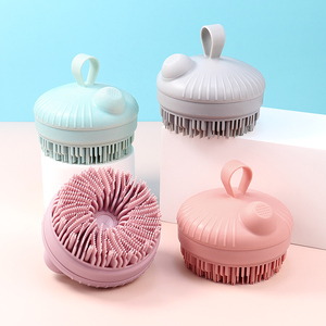 Healthy Skin Food Grade Silicone Bath <b>Brush</b> Body Scrubber with Soft Bristles for Humans and Animals - Product Image 1