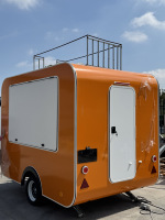 ORANGE RV Bleu Remorque mobile Chariot de nourriture Remorque alimentaire Remorque utilitaire Chariot à café Camion à crème glacée