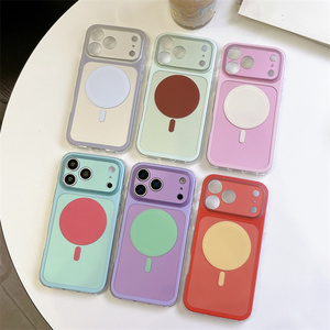 เคสโทรศัพท์แม่เหล็ก IMD รุ่น Original Rainbow ปี 2026 สำหรับ iPhone 18 17 16 15 Pro Max ลายเส้นวงกลมสีสันสดใสแบบด้าน เคลือบเลเซอร์ ฝาหลังแบบใหม่ - Product Image 1