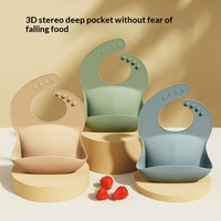 Bavoir en silicone pour bébés, design ajustable, couleur unie, imperméable, serviette anti-salive, vente en gros