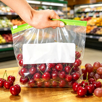 Op maat gemaakte voedsel- en groentezak met schuifsluiting, op maat gemaakte ziplock zak voor voedselverpakkingen, transparante plastic fruitzak