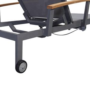 كراسي صالة فناء خارجية حديثة خارجية أثاث حديقة كراسي تسلين للتشمس مع عجلات - Product Image 5