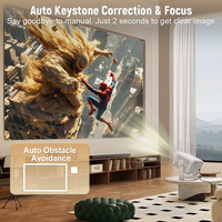 Projecteur LED Android Mini pour plafond, projecteur portable 4K, vidéo intelligente pour cinéma maison