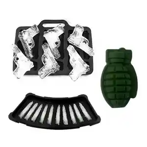 BPA Free Pistol Grenade Shape Bullet Ice Maker Bandejas De Cubo De Gelo De Silicone Fazendo Bebida Fria Suco De Frutas Uísque Cocktail Beer