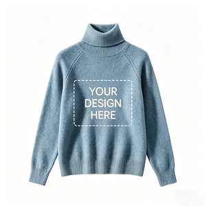 Maglione da <span class=keywords><strong>Donna</strong></span> in <span class=keywords><strong>Cotone</strong></span> a Collo Alto in Stile Semplice Europeo e Americano, Pullover Lavorato a Maglia Personalizzato - Product Image 4