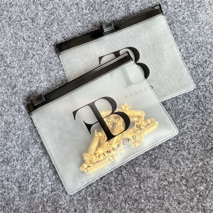 カスタム小型PVCジュエリープラスチックジッパーバッグ、再利用可能なフロストジュエリー包装ジップロックバッグ、ロゴ付きリット高級イヤリングポーチ - Product Image 5