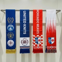 Direkt vom Hersteller Maßgefertigter Fußball-Fanschal Glänzender Satinstoff 145 X 15 Cm mit Quasten zum Feiern von Siegern auf dem Fußballfeld