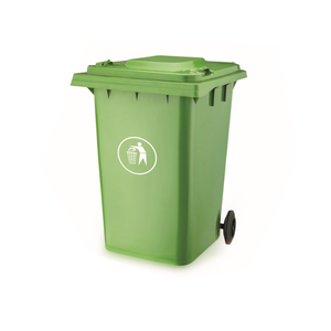 Baojie 240L dustbin plastic sale price garbage containers plastic waste bin with wheels oem