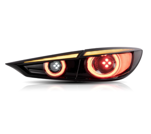 ไฟท้าย VLAND แบบขายส่ง ไฟท้ายรถยนต์ LED เต็มรูปแบบ 4 ชิ้น ไฟท้ายแบบเรียงลำดับ สีรมควัน สำหรับรถซีดาน Mazda 3 Axela ปี 2014-2018 - Product Image 3