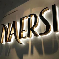 Lettres 3D personnalisées en acrylique miroir or et argent, signalétique en cristal pour la décoration festive et le branding d'événements spéciaux