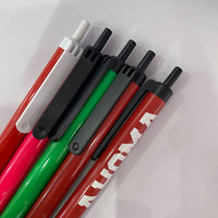 Stylo bille fin personnalisé avec logo, pointe 1,0 mm, stylo à clic droit, coloré, pour hôtel, bureau, écriture, cadeau