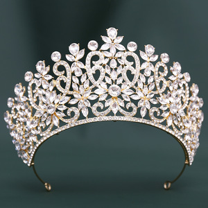 Moda europea americana barocca corona di cristallo festa di compleanno corona corona corona di nozze <span class=keywords><strong>da</strong></span> sposa - Product Image 1