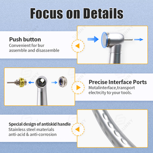 หัวกรอฟันแบบ 4/2 รู พร้อมไฟ LED ปุ่มกด ความเร็วสูง - Product Image 4