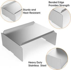 Deflector de calor de parrilla de acero, compatible con piezas de parrillas de la serie <span class=keywords><strong>Traeger</strong></span> y Camp Chef, reemplaza la mayoría de las piezas de parrillas de pellets de otras marcas. - Product Image 5